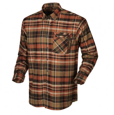 Krekls Harkila Newton L/S (Dark burnt orange check)