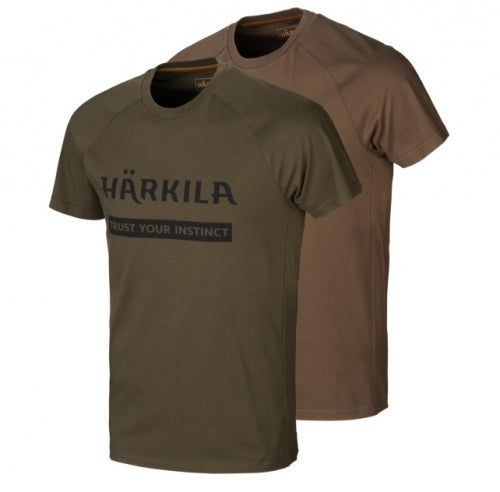Krekls Harkila logo 2 gab., Vītolu zaļa/Brūna