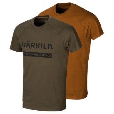 Krekls Harkila logo 2 gab., Vītola zaļš/Māla