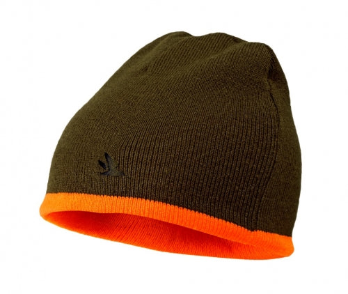 Beanie cepure Seeland Ian Reversible, Oranža/Priežu zaļa