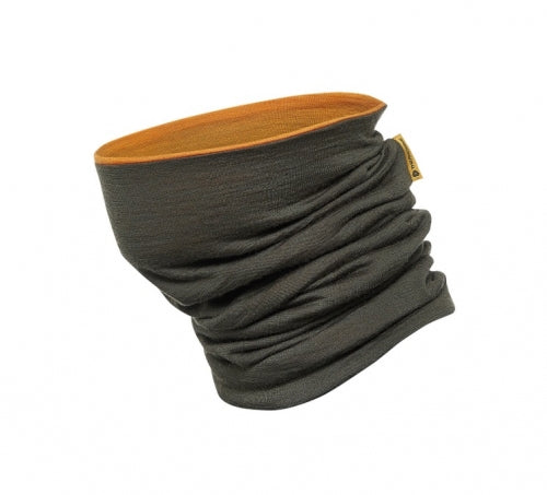 Divpusēja apaļā šalle Tube Thermowave Merino, Meža zaļš/Oranža