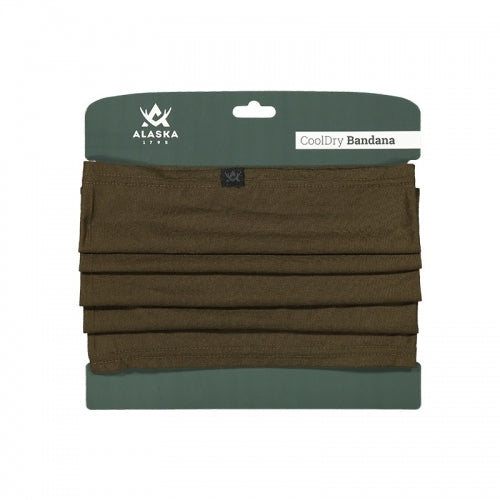 Alaska CoolDry Bandana, Moss Brown