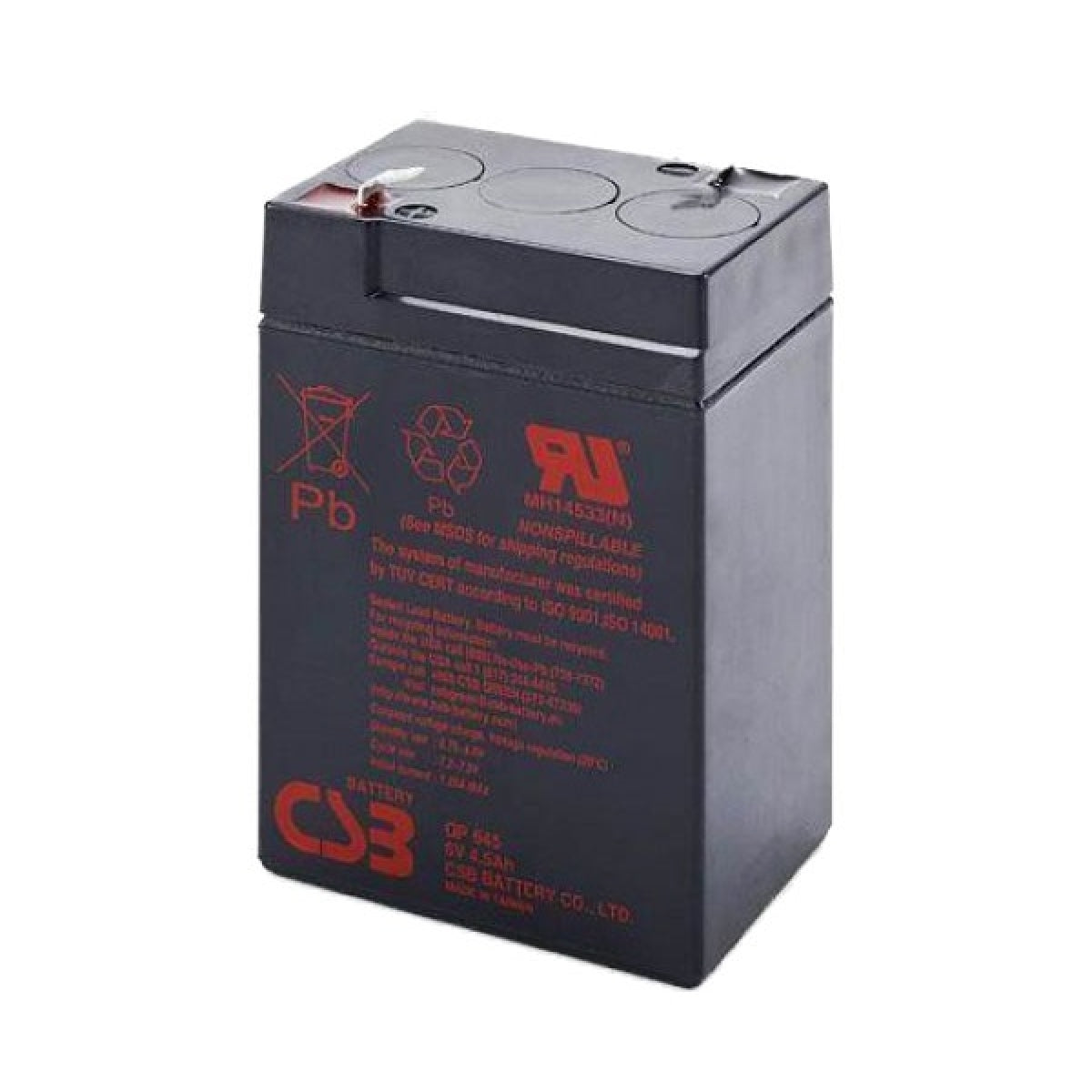 6V akumulators 4.5 Ah F1 Pb CSB