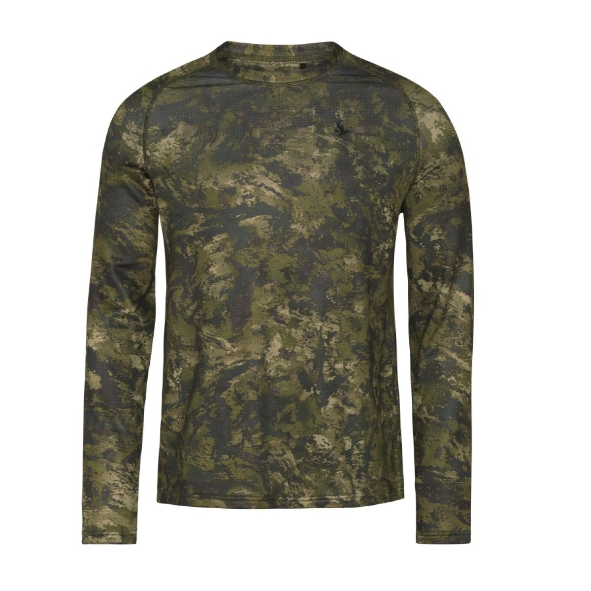 T-krekls SEELAND Active Camo L/S InVis, Zaļš