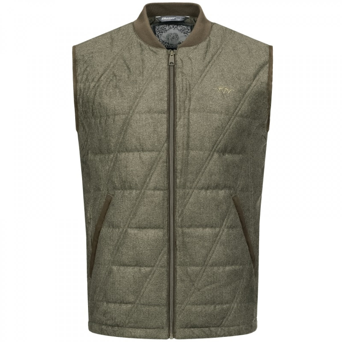 Veste Blaser Vintage Victor olīvu melanžs/melns