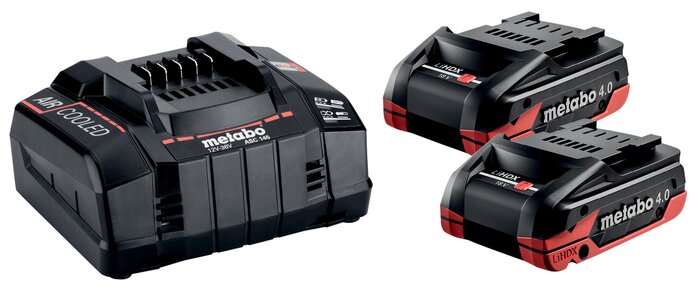 Metabo Basis Set 2 x LiHDX 4.0 Ah and ASC 145