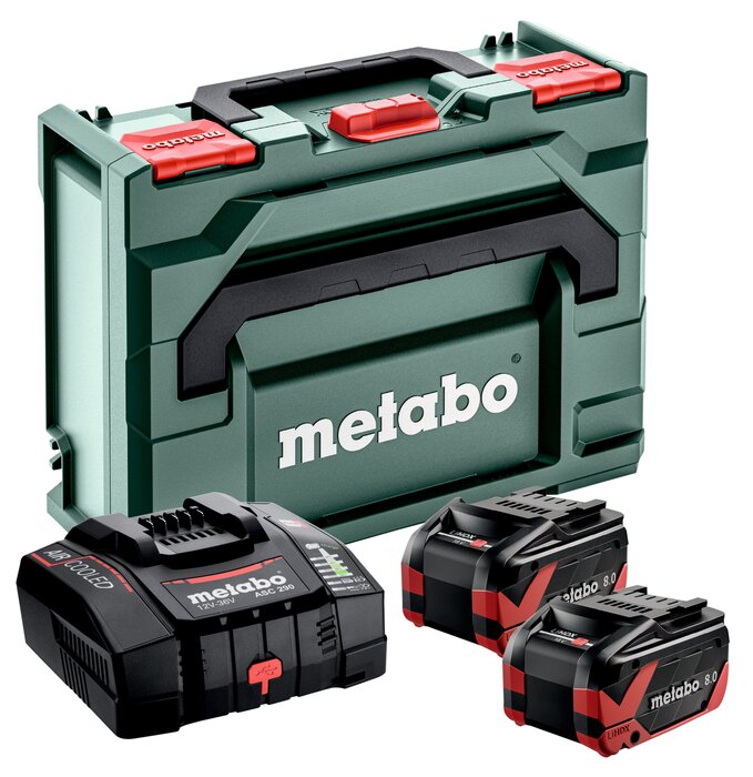 Metabo Basis Set 2 x LiHDX 8.0 Ah, ASC 290 and Metabox 145