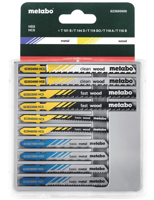 Metabo 10 Part Jig Saw Blade Assortment