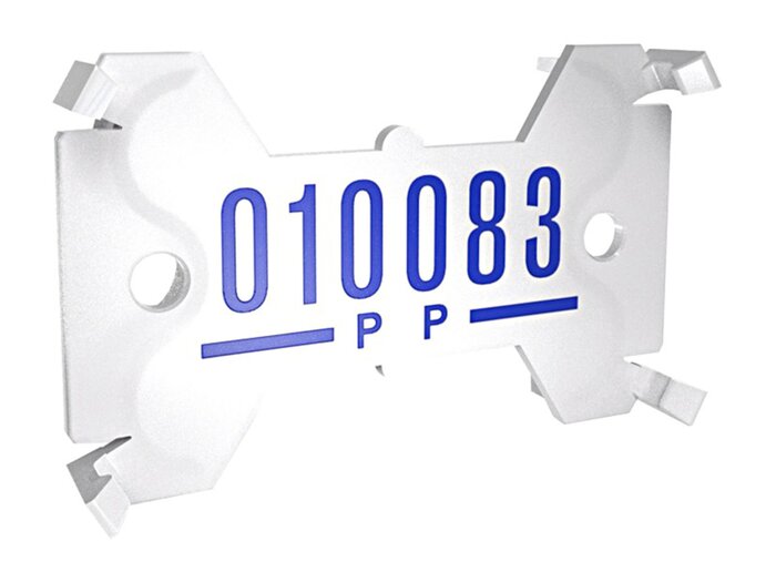 Hi-Tech Tag. Natural White without Barcode