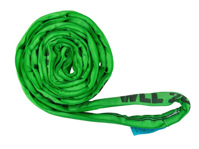 Polyester round sling, two-layer, 2 t, green