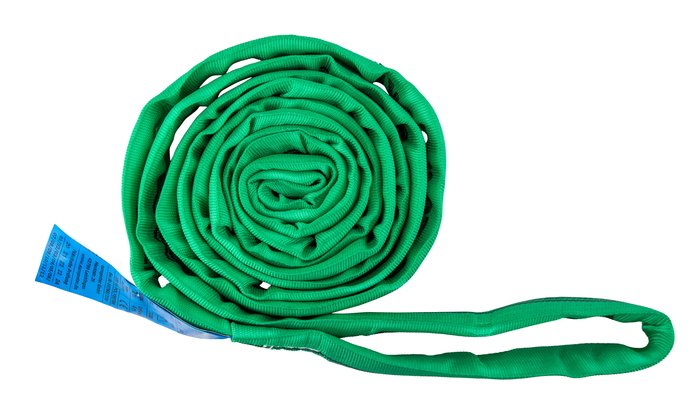 Single Layer Round Polyester Sling 2 t Green