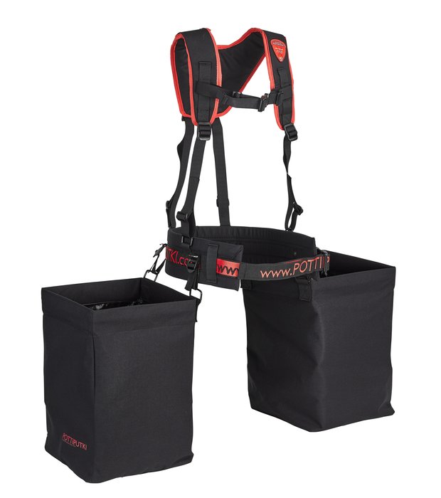Pottiputki plant carrying system with plant bags