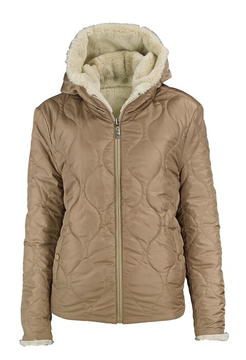 Blue Flame Reversible Faux Fur Jacket