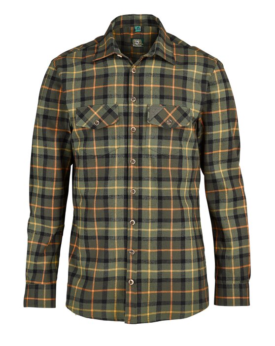 OS-Trachten Men's Long Sleeve Flannel Shirt