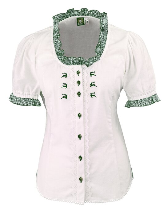 OS Trachten Short Sleeve Blouse