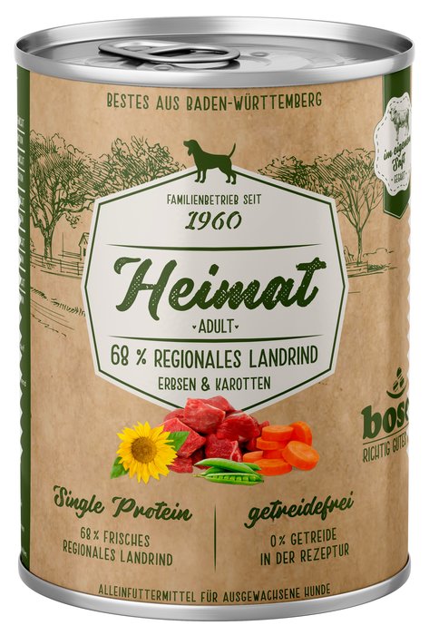 Bosch Heimat Adult regionally produced beef dogfood