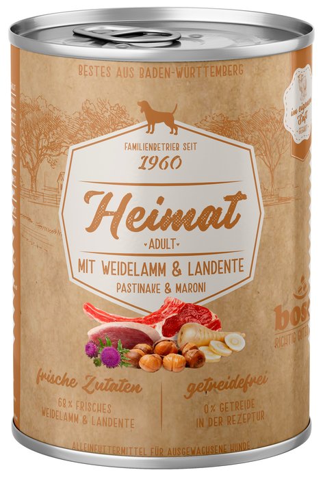 Bosch Heimat Adult dogfood with pasture-raised lamb and country duck