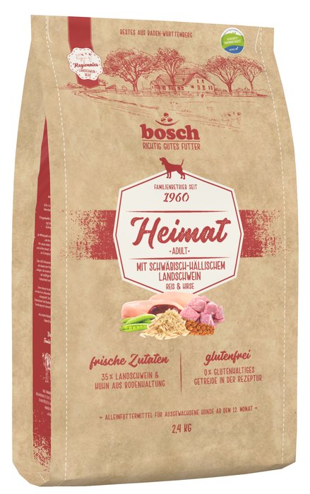 Bosch Heimat Adult dogfood with pigment from Schwäbisch Hall region