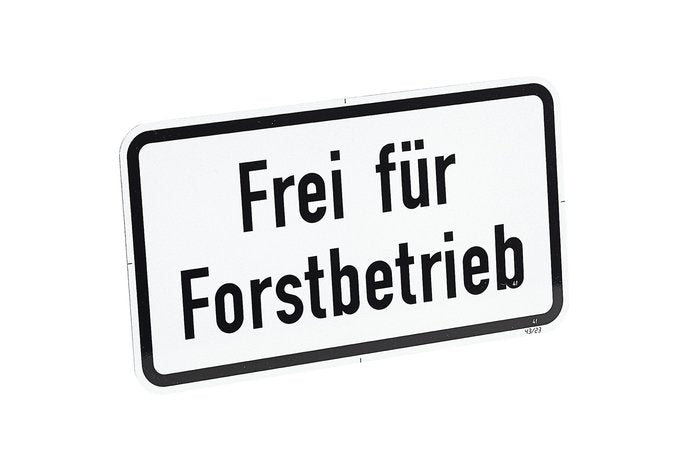Forestry Staff Only warning sign (German text)