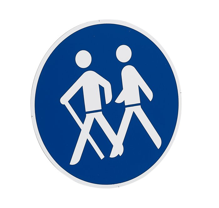 Sign - Separate Hiking Path