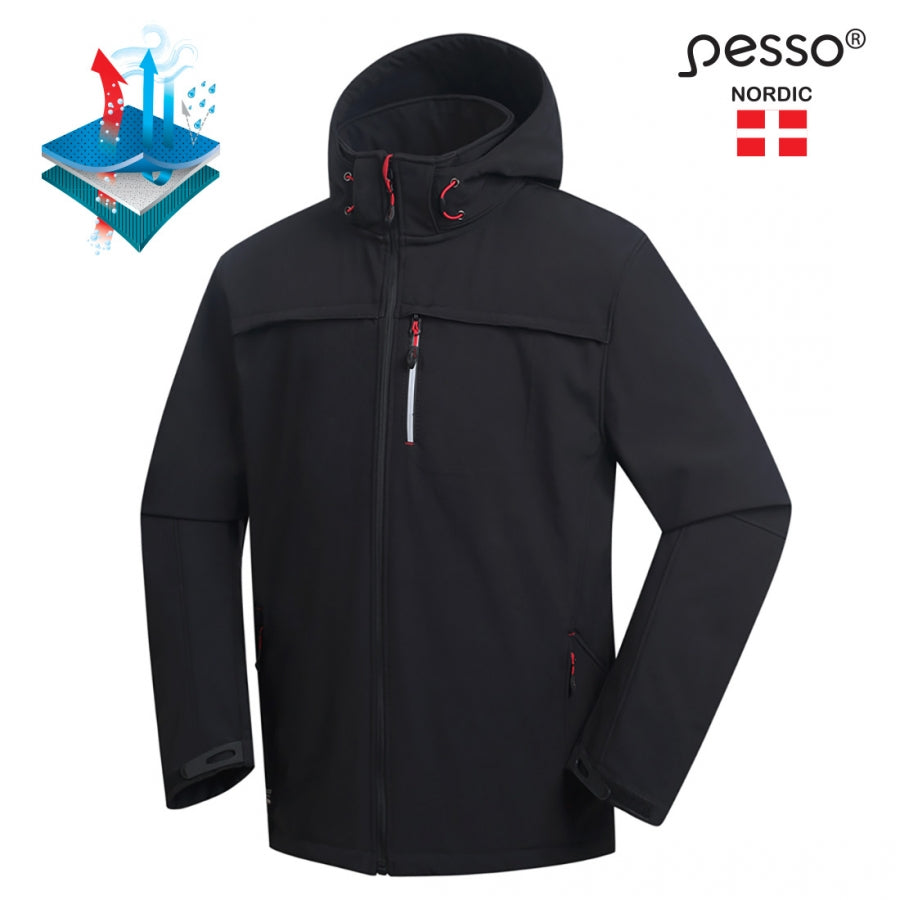 Jaka SoftShell Pesso ATLANTA, Melna