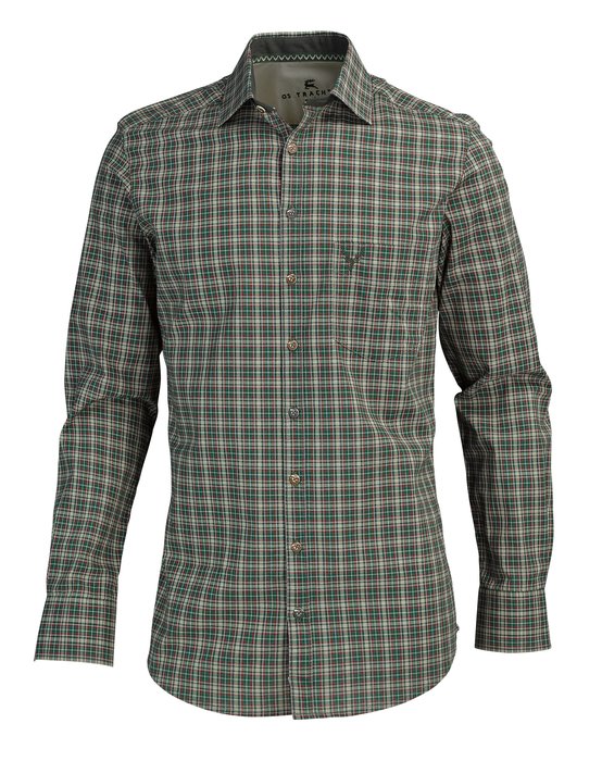 OS-Trachten Long Sleeved Slim Fit Shirt