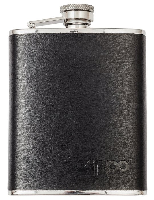 Zippo Leather Covered Stainless Steel Hipflask 175 ml