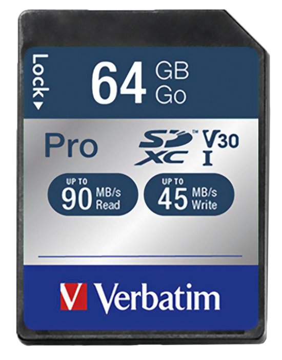 Verbatim SDXC Pro 64 GB memory card
