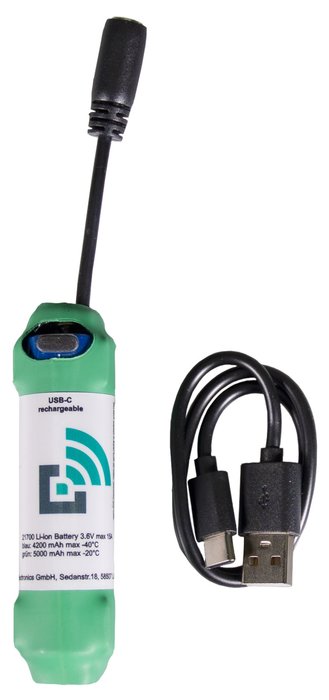 Trapmaster replacement battery for detector with black hollow plug