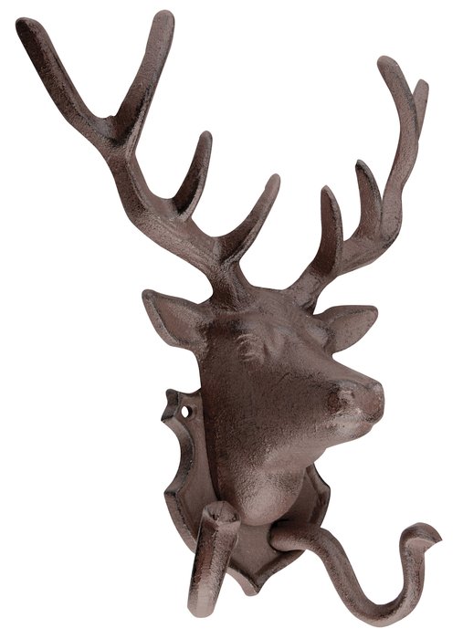 Stag Head Double Coat Hook