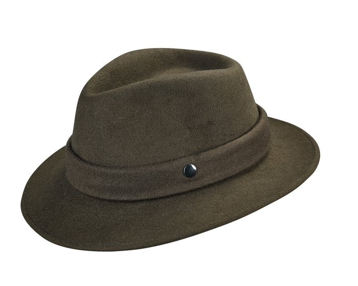 Loden Hat with a Reversible Neon Hatband