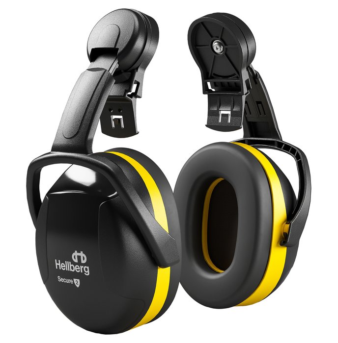 Hellberg Secure 2 Ear Defenders with Helmet Fixtures