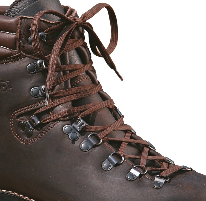 Laces for Meindl Perfect Boots. Length: 220 cm. Flat. Colour: brown.