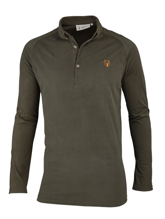 Hubertus High Performance Shirt with a Button Placket and Collar