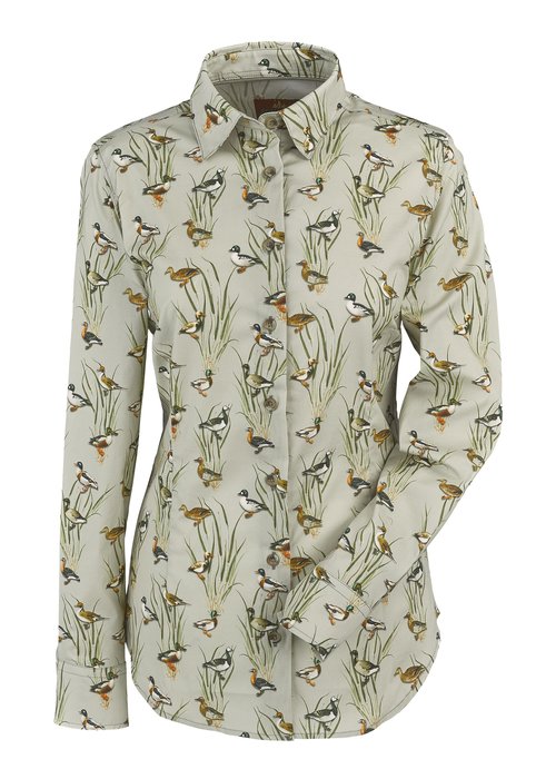 Foresta Duck Pattern Long Sleeve Blouse
