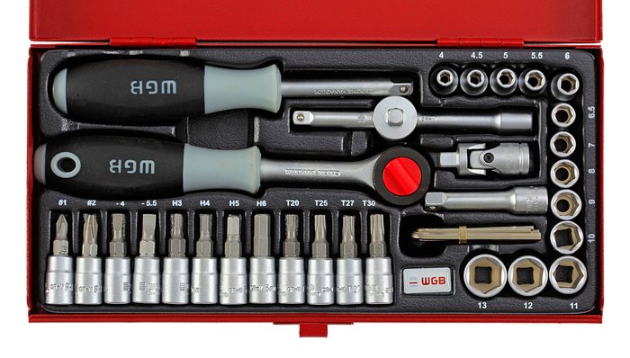 WGB 1/4" 36 piece Socket and Bit Set