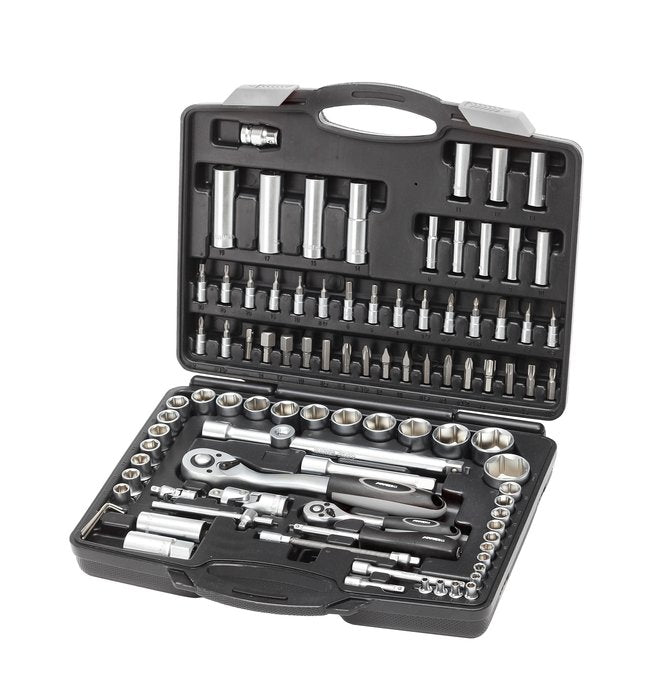 93 Part Socket Spanner Set 1/4" and 1/2"