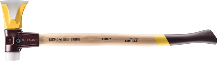 Simplex Splitting Axe with Wedge Ridges and Plastic Hammer Head