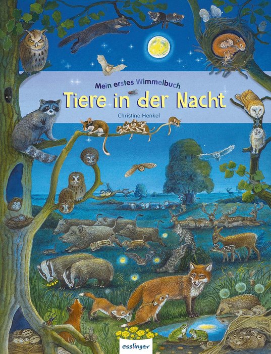 Mein erstes Wimmelbuch - Tiere in der Nacht (My first hide and seek book - Animals in the Night). Text in German.