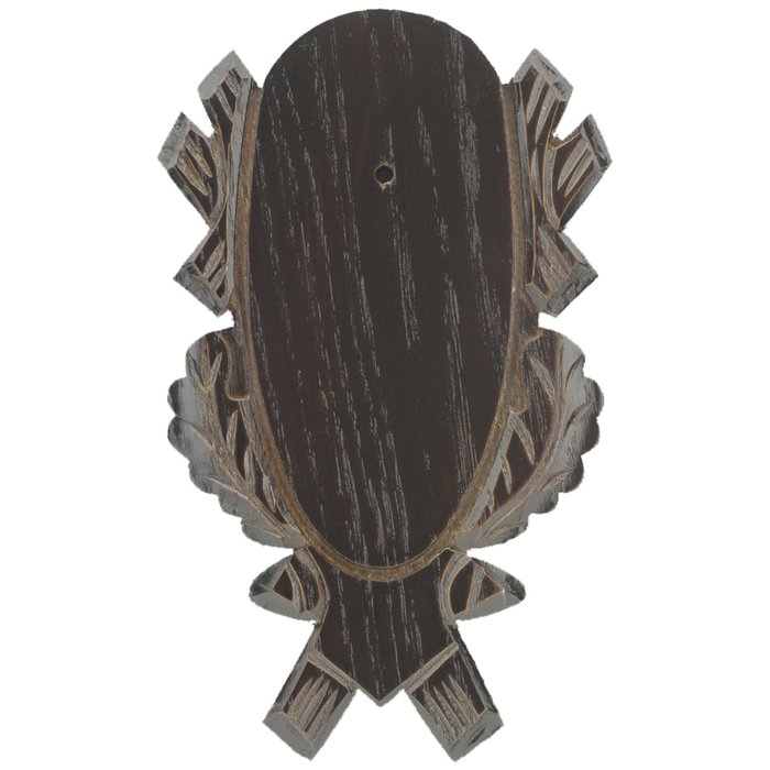 Carved Oak Trophy Shield for Roe Deer