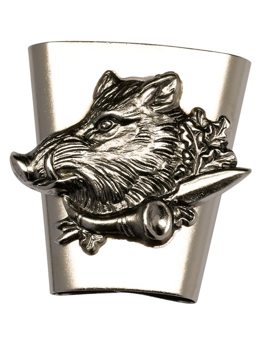 Wild Boar Tail Trophy Hat Badge