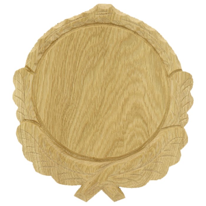Carved Wild Boar's Tusks Shield, light