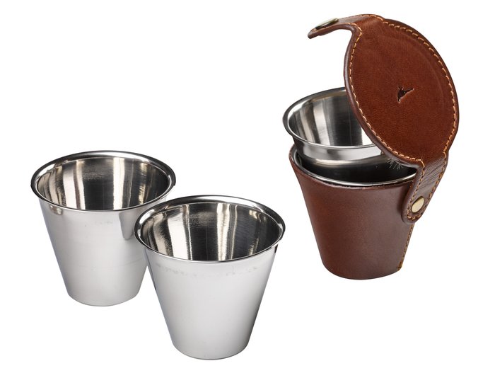 Laksen Leather Holder with 4 Cups