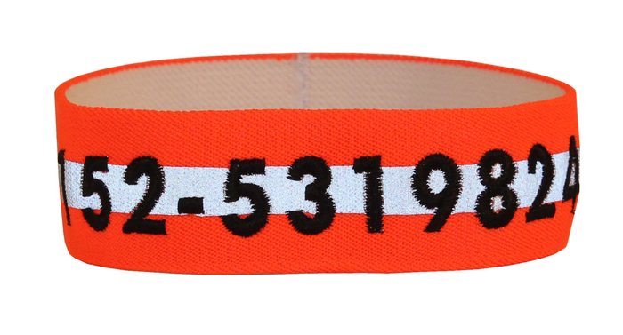 Narrow Embroidered Neon Gun Dog Collar