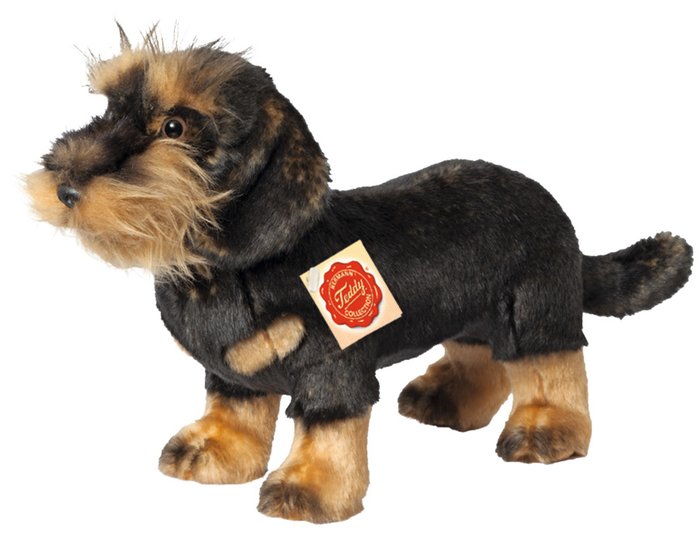 Standing Long Haired Dachshund Cuddly Toy