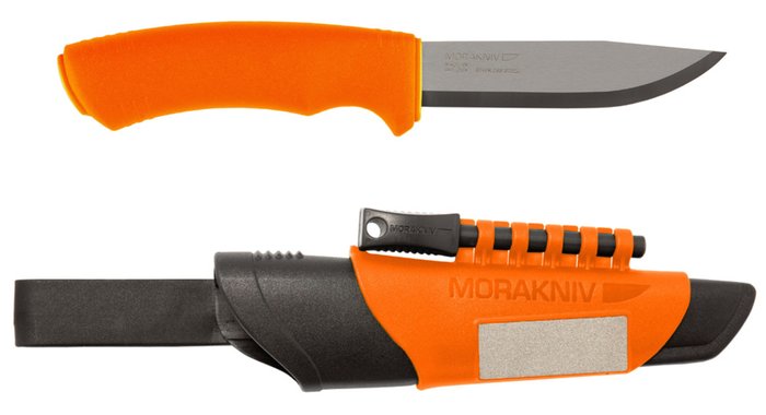 Bushcraft Survival Knife orange