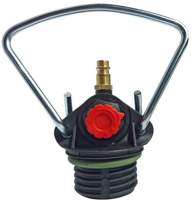 Mesto Compressed Air Filler Valve 6210NB with pressure regulator and plug coupling NW 7.2