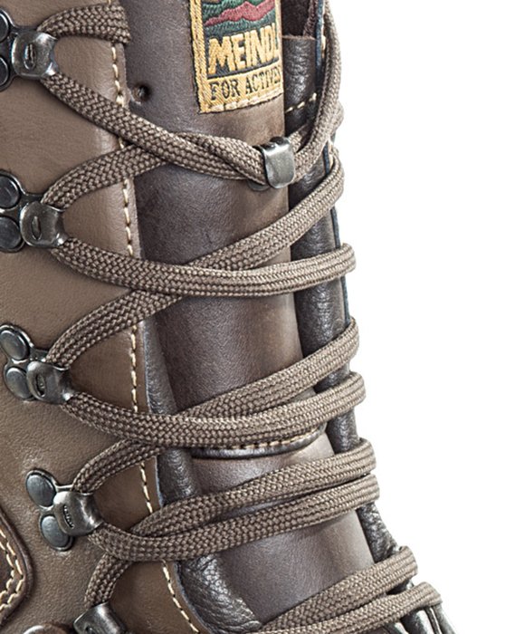 Laces for Meindl Dovre Extreme GTX Boots. 240 cm long. Flat. Dark Brown.