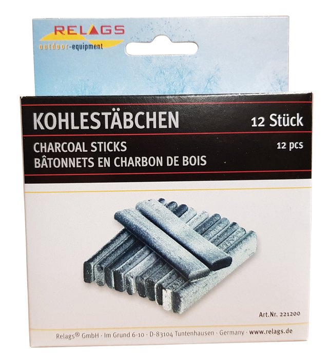 Charcoal sticks for pocket stove