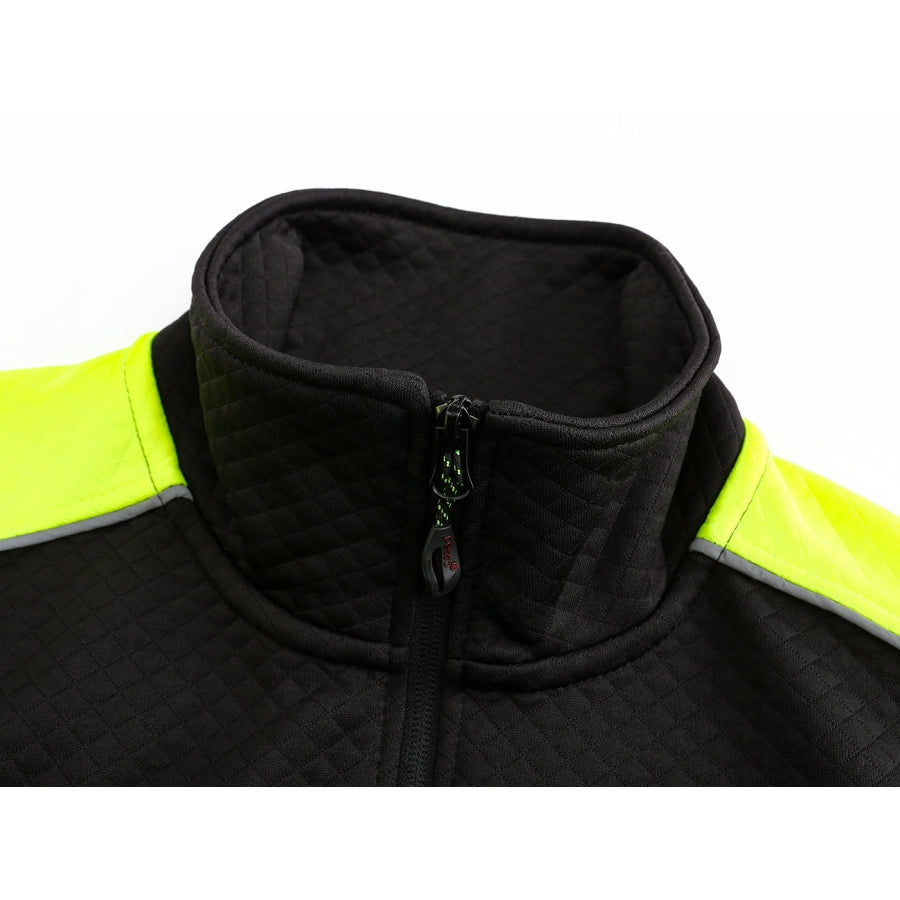 Silts flīsa džemperis Pesso FL06_B, Melns/Dzeltens